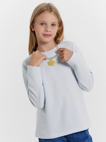 картинка Джемпер для девочек в нежно-голубом цвете от известного бренда одежды для девочек Mark Formelle