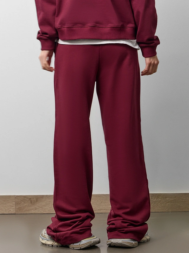 Брюки женские в винно-красном цвете - 11