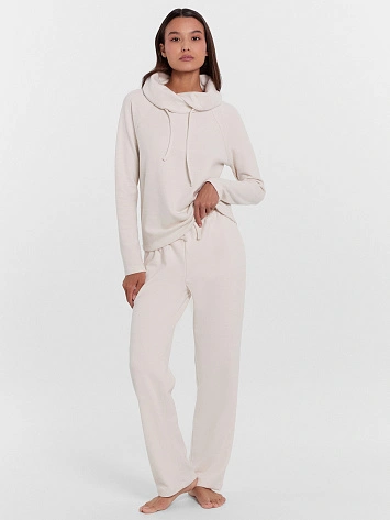 Брюки женские домашние бежевые