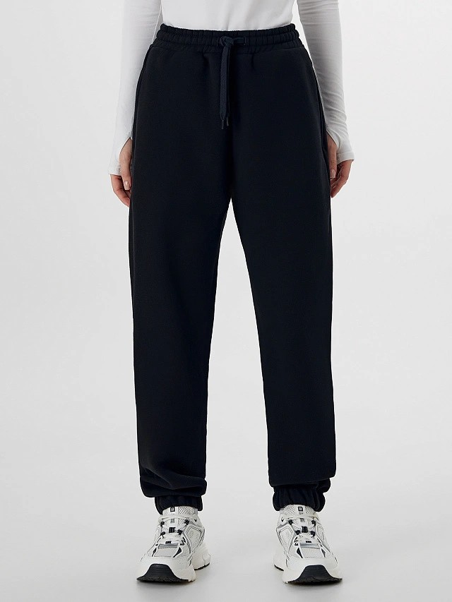 Теплые брюки женские черные - 3