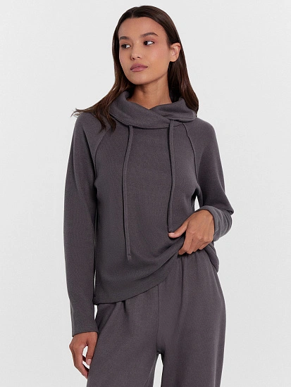 картинка Худи женское домашнее в сером цвете  от магазина стильной одежды Mark Formelle