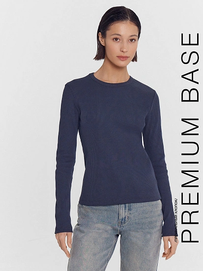 картинка Джемпер женский в серо-синем цвете  от магазина стильной одежды Mark Formelle