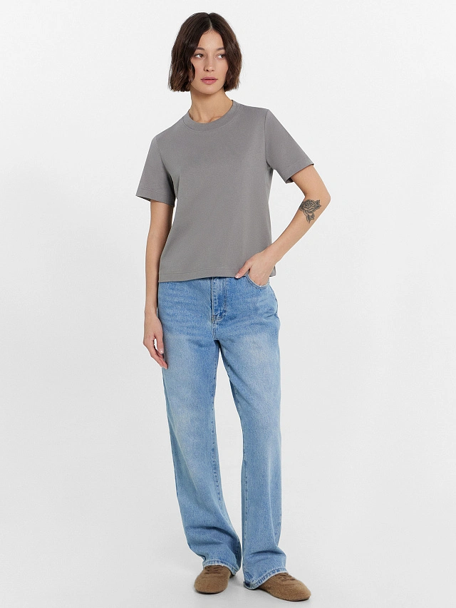 Футболка женская серая - 3