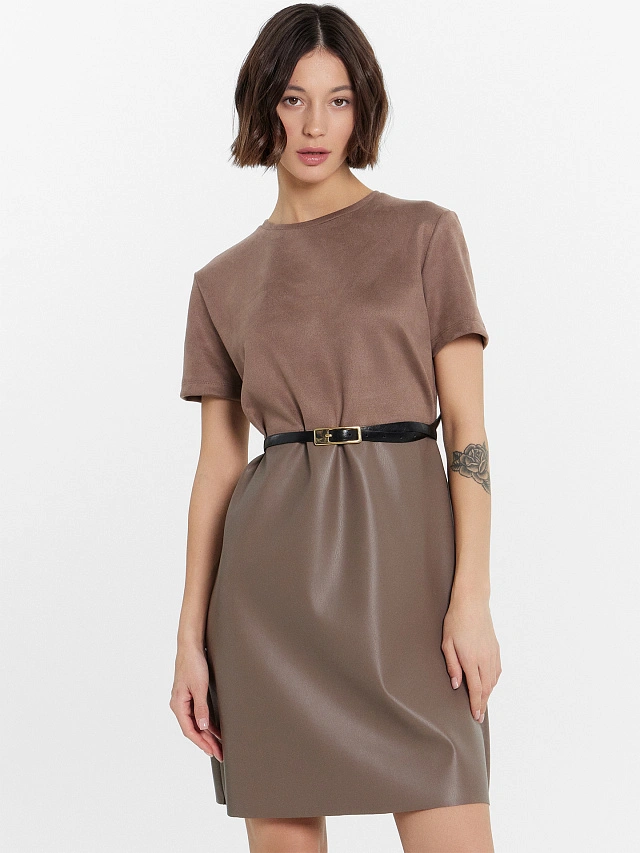 Платье женское бежевое - 7