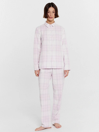 картинка Пижама женская розовая в клетку  от магазина стильной одежды Mark Formelle