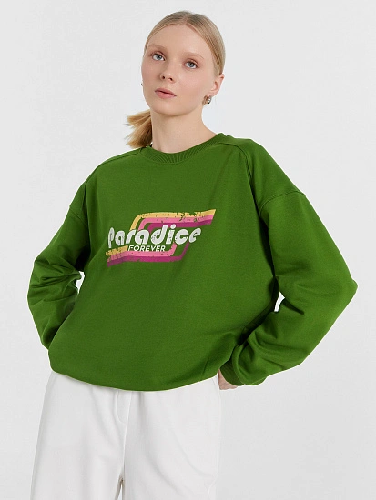 картинка Свитшот женский с принтом и надписью от магазина стильной одежды Mark Formelle