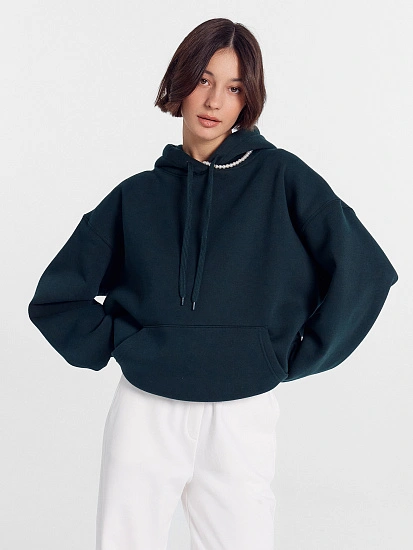 картинка Худи женское оверсайз зеленое от магазина стильной одежды Mark Formelle