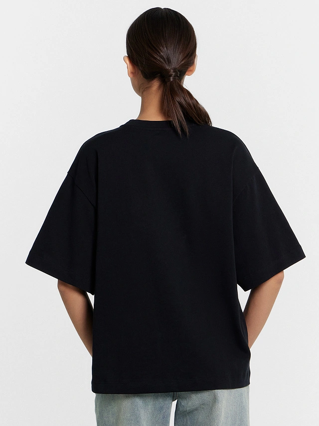 Футболка женская черная с принтом по мотивам фильма "Ирония судьбы, или с легким паром!"" - 4