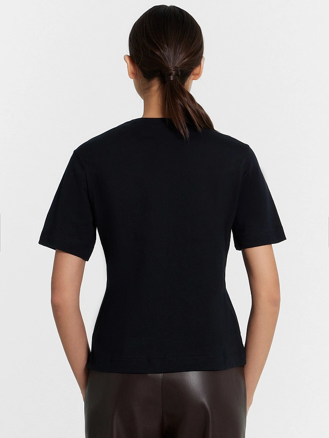 Футболка женская черная - 2