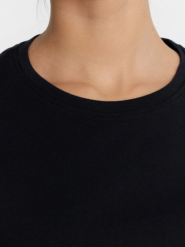 Футболка женская черная - 4