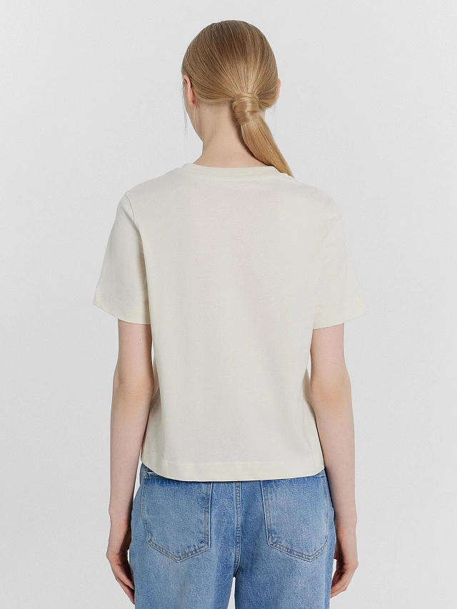 Футболка женская бежевая - 2