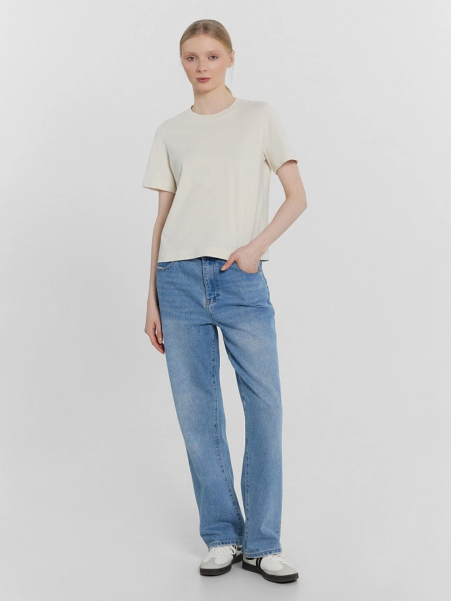 Футболка женская бежевая - 3