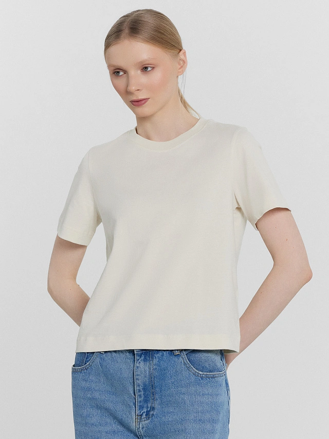 Футболка женская бежевая - 6