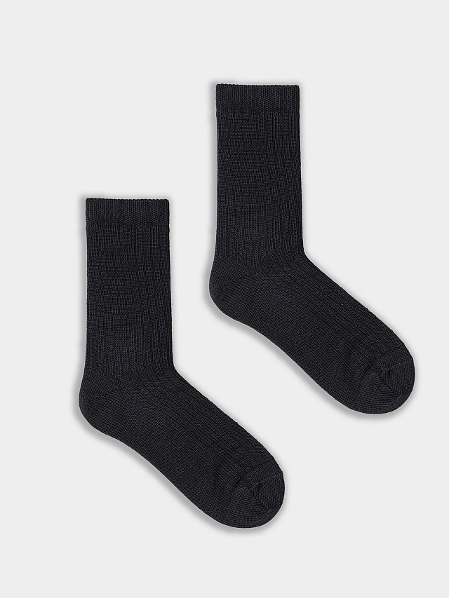 Носки женские высокие черные - 10