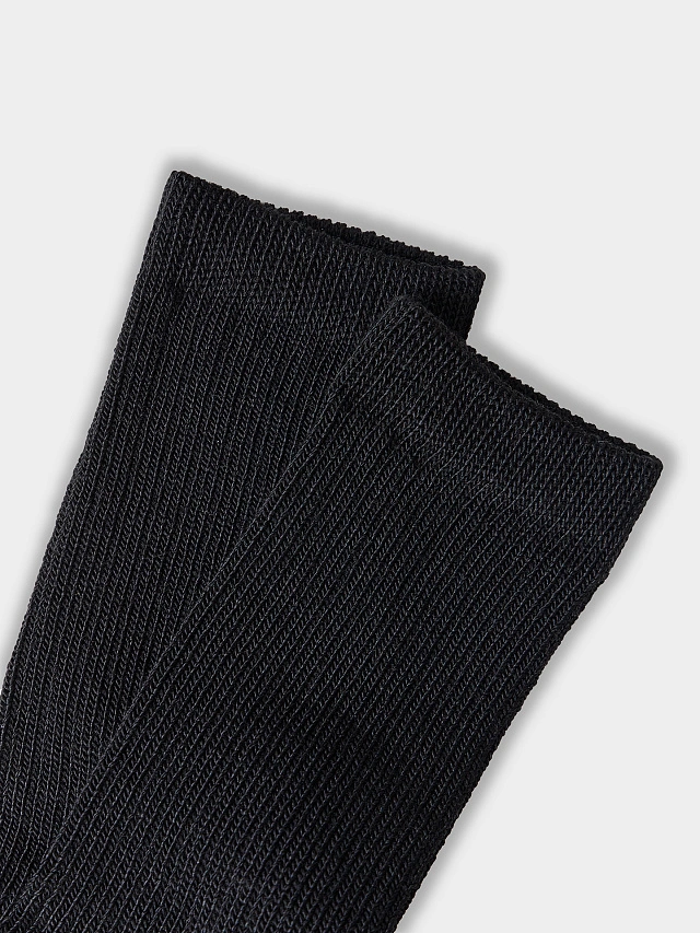 Носки женские высокие черные - 11
