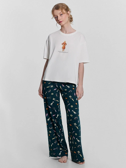 картинка Пижама женская с принтом "Дорогой, даже моему ангельскому терпению приходит конец" от магазина стильной одежды Mark Formelle