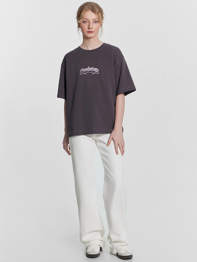 Футболка женская серая с принтом "Prediction" - 5