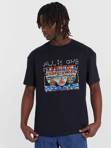 Футболка мужская черная с объемной печатью