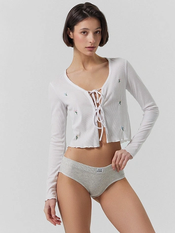 Трусы слипы женские серые