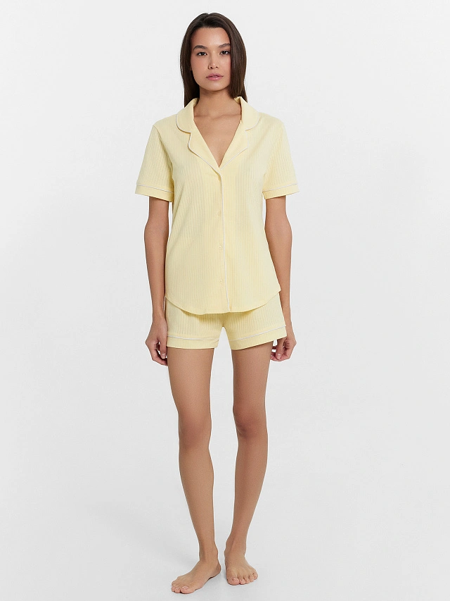 Пижама женская желтая - 2