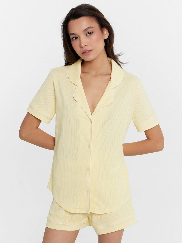 Пижама женская желтая - 8