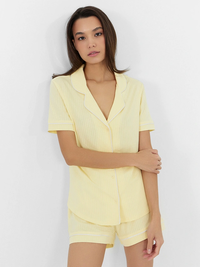 Пижама женская желтая - 9