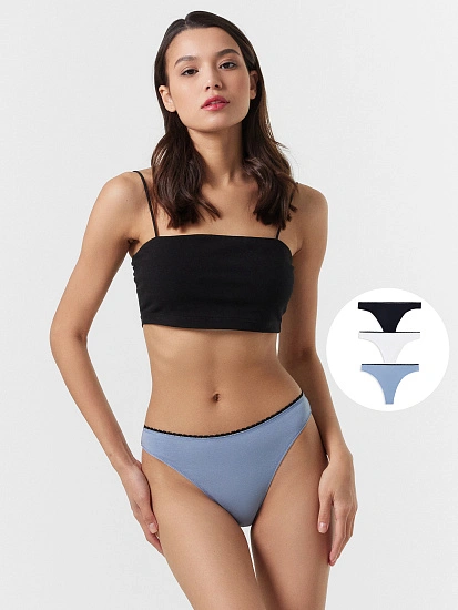 картинка Трусы бразилиана в наборе, 3 шт от магазина стильной одежды Mark Formelle