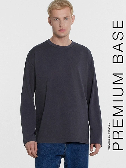 картинка Лонгслив мужской серый от магазина мужской одежды Mark Formelle