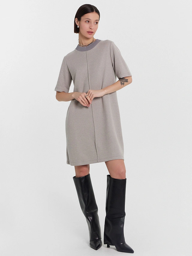 Платье женское серое - 8