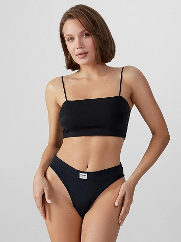 Трусы слипы женские черные