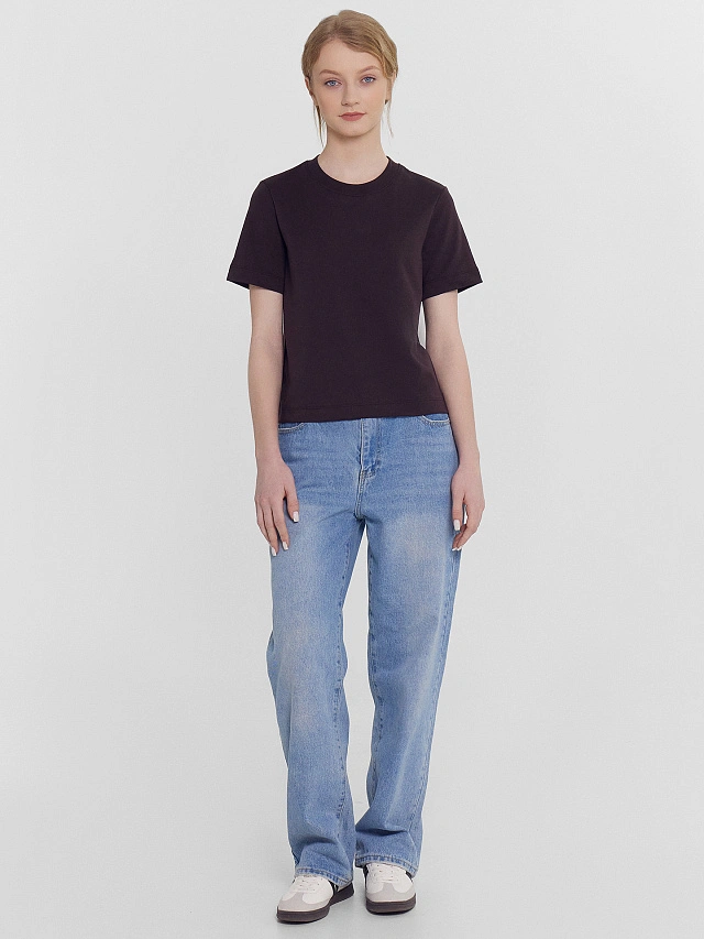 Футболка женская коричневая - 3