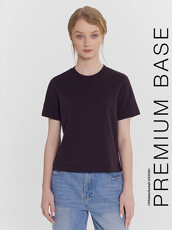 Футболка женская коричневая