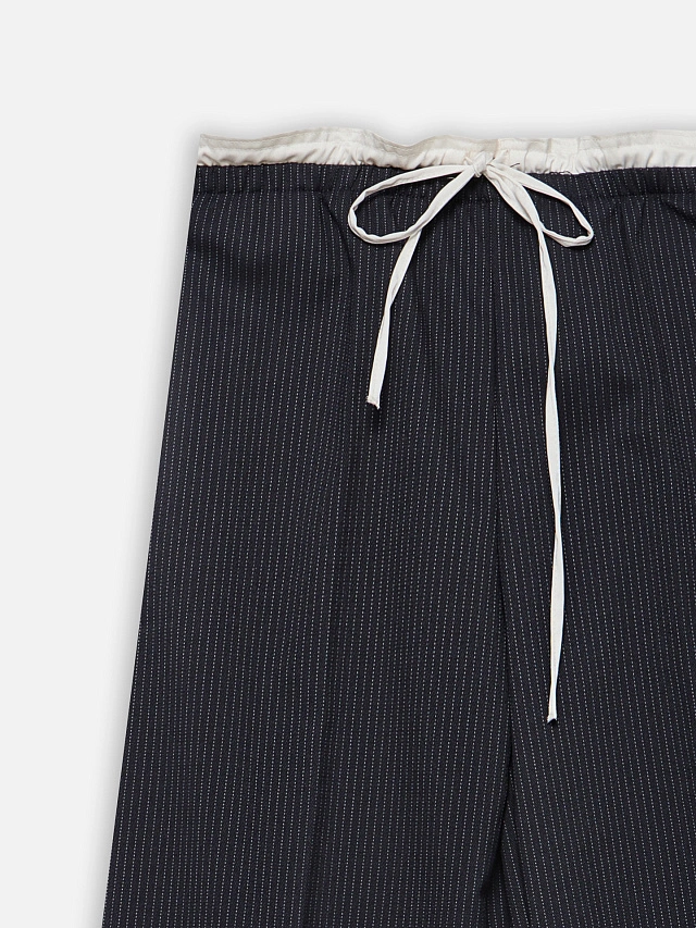 Брюки женские серые в узкую полоску - 5