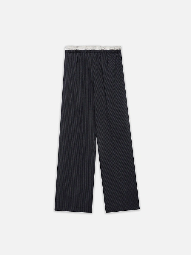 Брюки женские серые в узкую полоску - 6