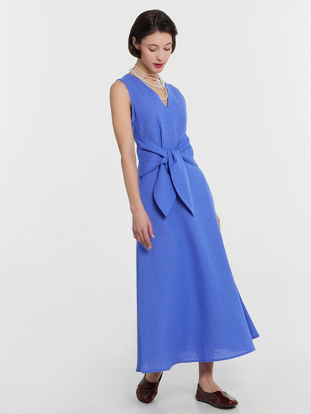 Платье женское синее - 6