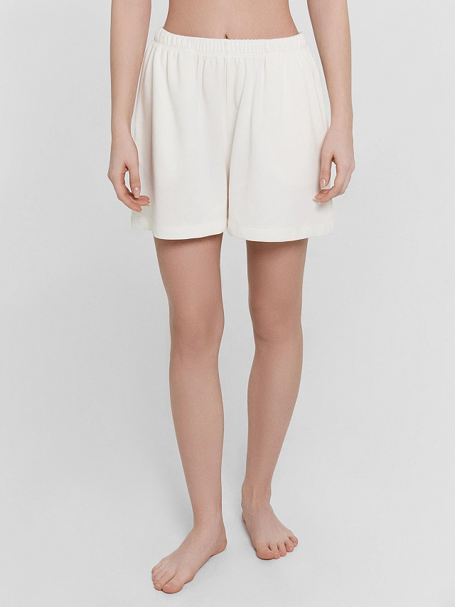 Комплект домашний кремовый с принтом и надписью "creative department" - 5