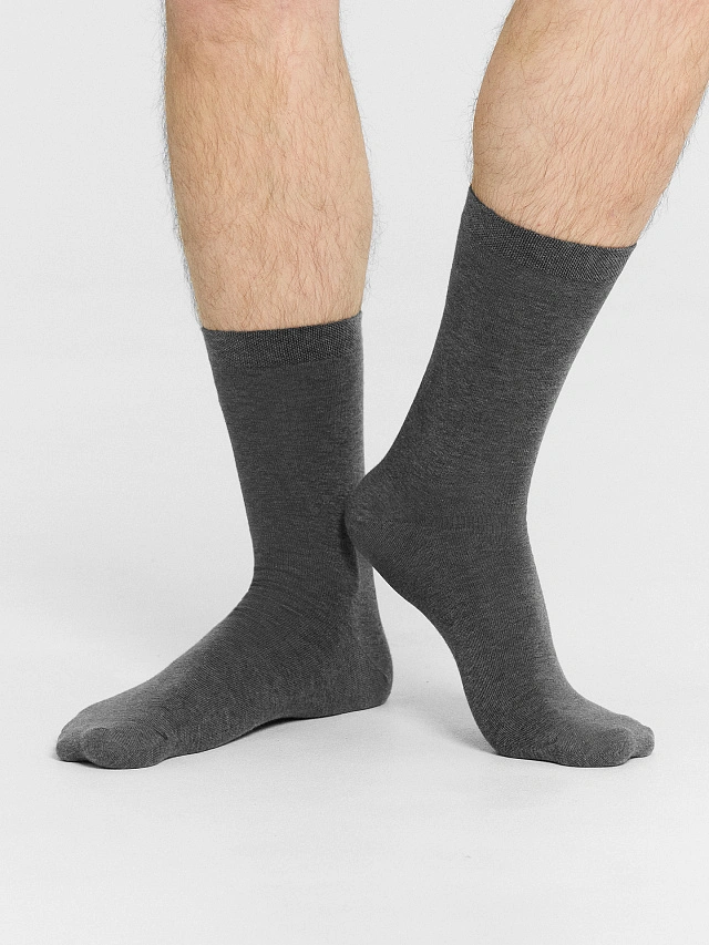 Носки мужские серые с надписью "Не послать ли нам гонца...." - 3