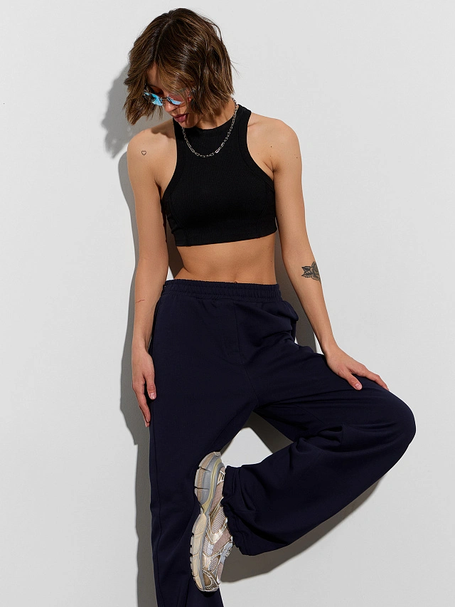 Брюки женские синие - 8