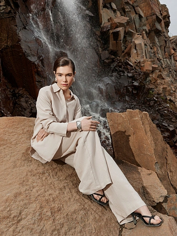 Рубашка женская кремовая