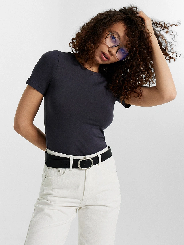 Футболка женская серая - 6