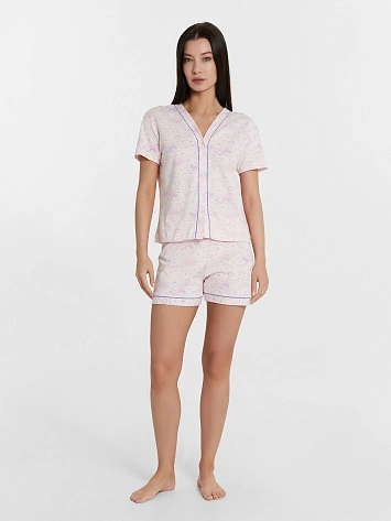 Комплект домашний женский: рубашка и шорты