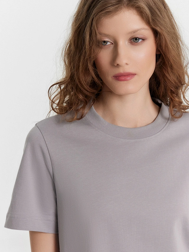 Футболка женская серая - 4