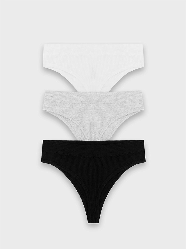 Трусы бразилиана женские в наборе, 3 шт - 11