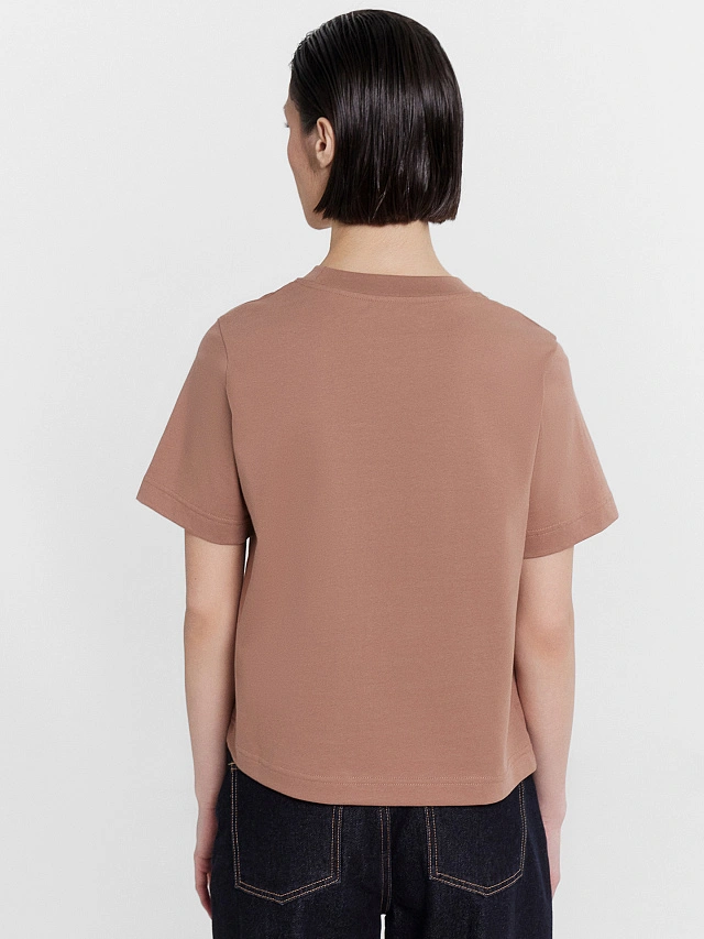 Футболка женская коричневая - 2