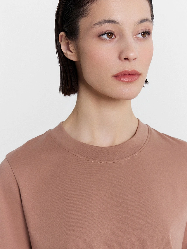 Футболка женская коричневая - 4