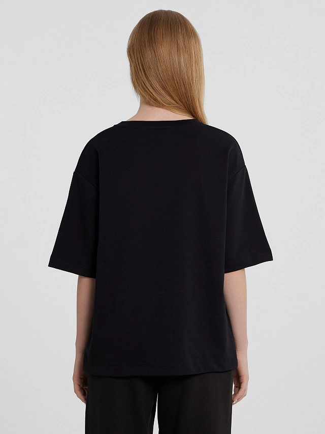 Футболка женская черная - 2