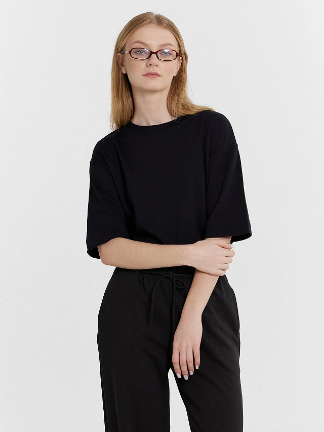 Футболка женская черная - 5