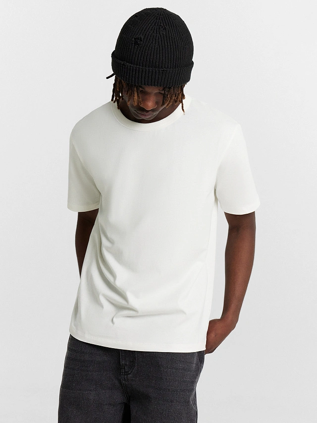 Футболка мужская кремовая - 4