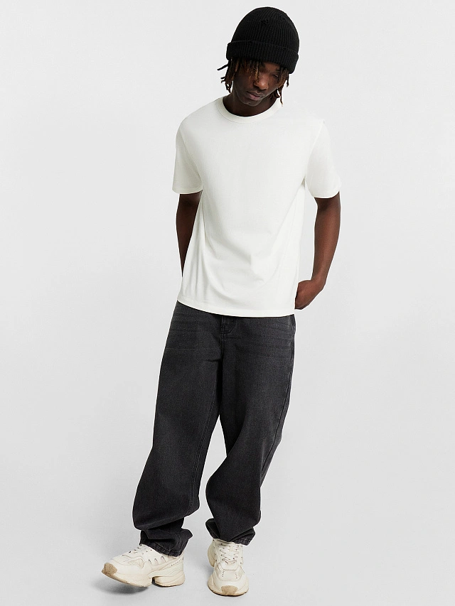 Футболка мужская кремовая - 5