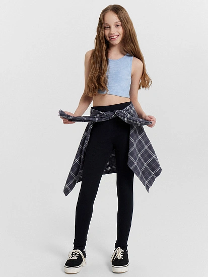 картинка Легинсы для девочек черные от известного бренда одежды для девочек Mark Formelle